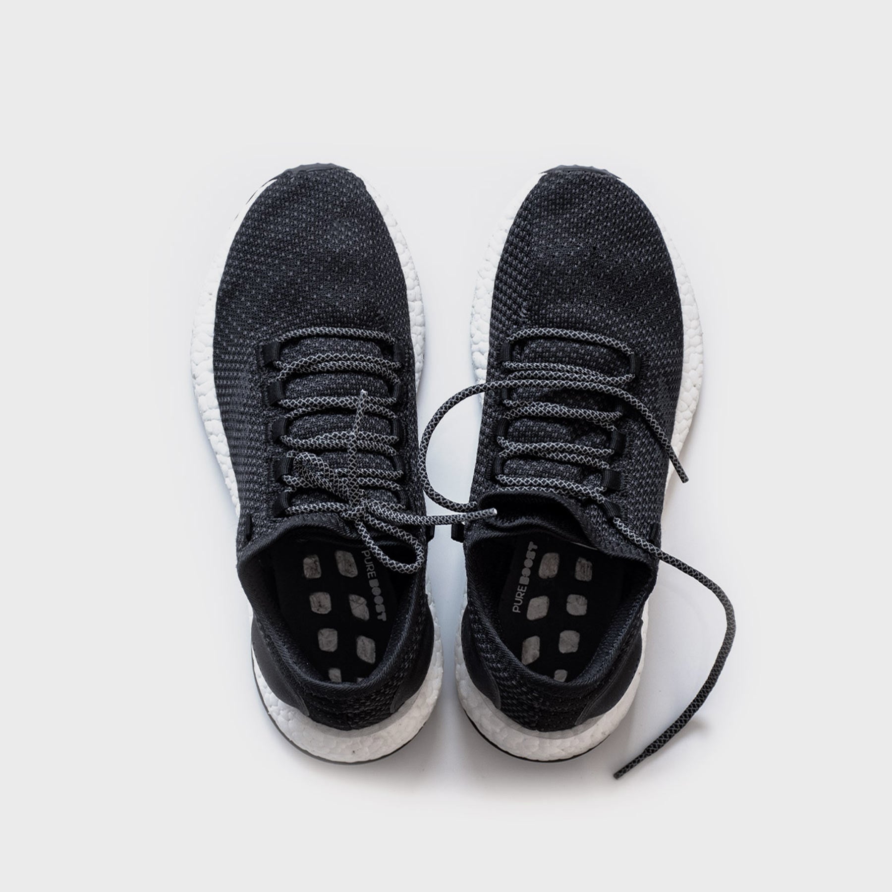 Black/Grey Rope Pattern Laces