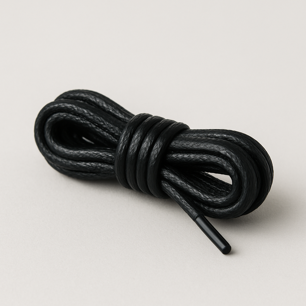 Jett Black Dress Shoelaces