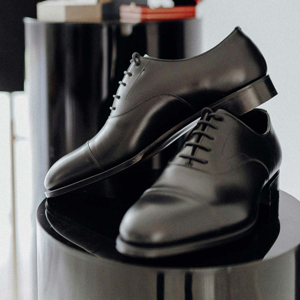 Jett Black Dress Shoelaces