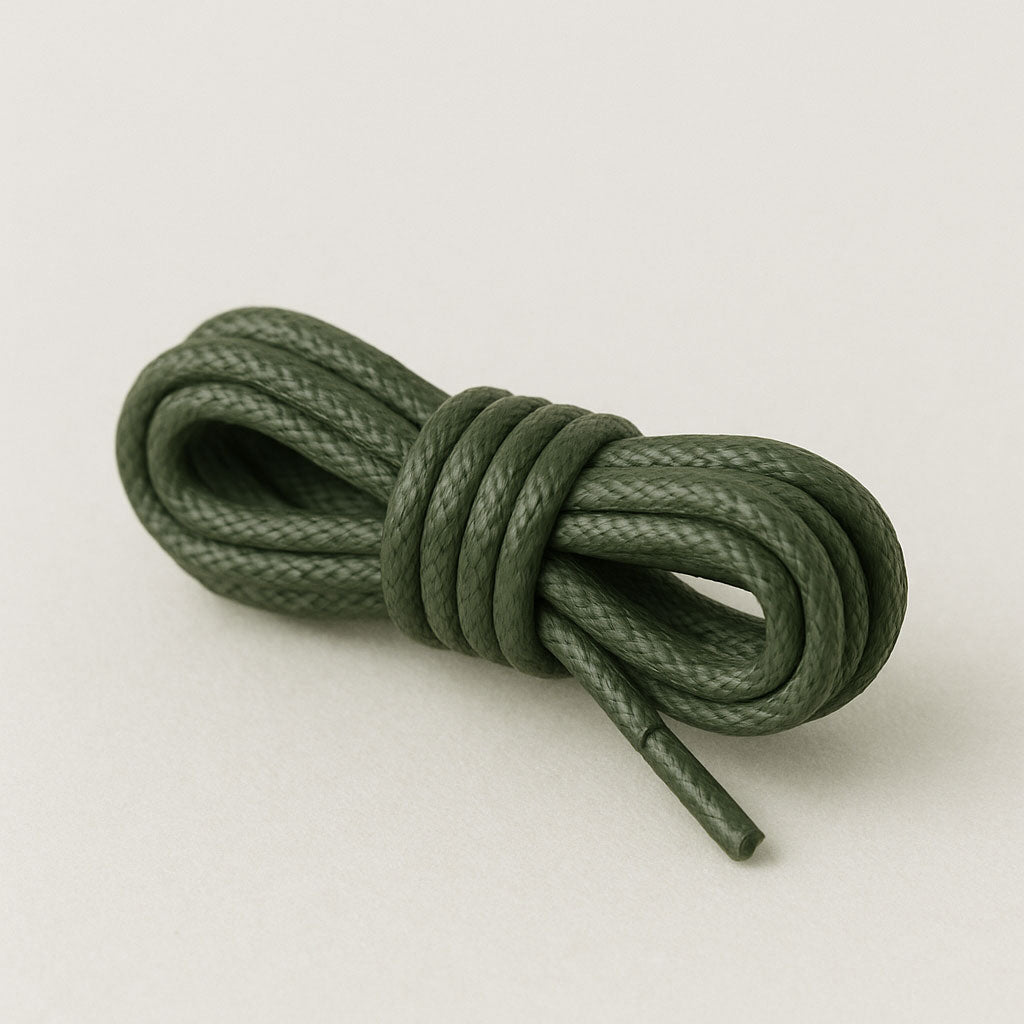 Olive Green Dress Shoelaces – - Main Image